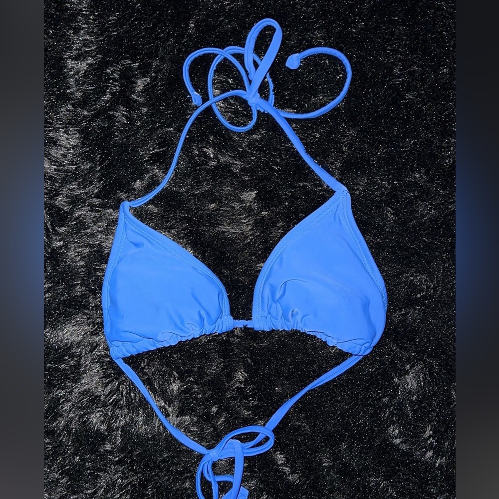 blue bikini top